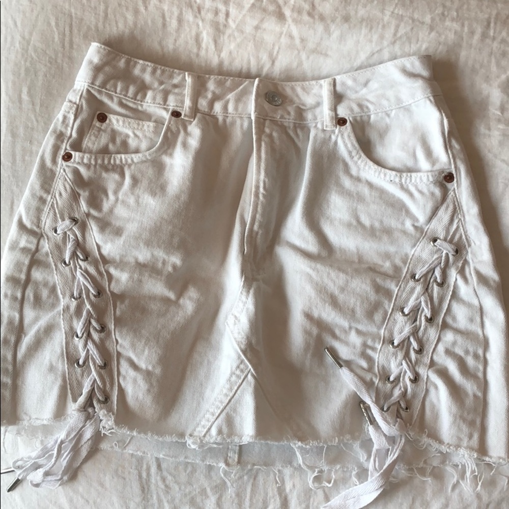 Topshop white skirt